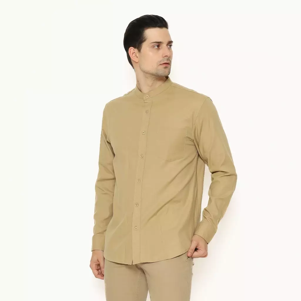 AMK Kemeja Pria Lengan Panjang SHG NOBI L/S Khaki