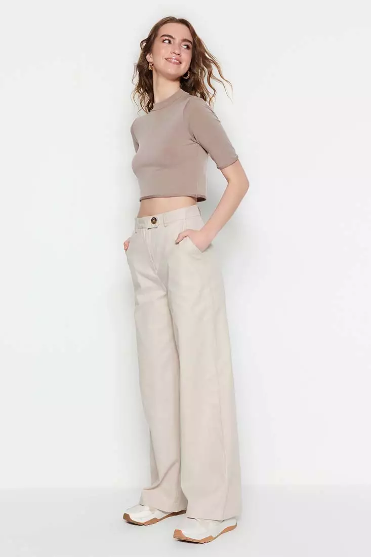 Wide Legs Woven Trousers