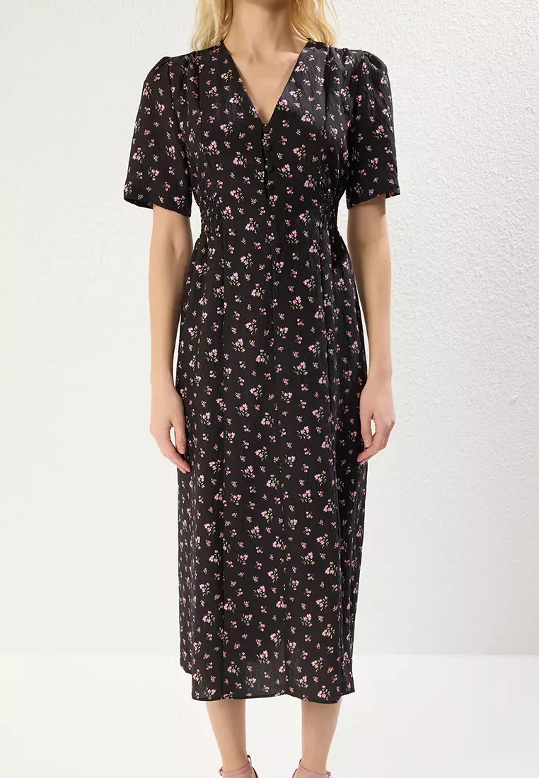 Floral Midi Woven Dress