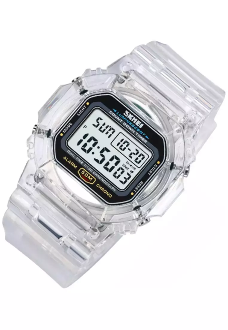Jam Tangan Digital Pria Waterproof Many Function Strap Tali Material PU Silicone IR43 ORIGINAL