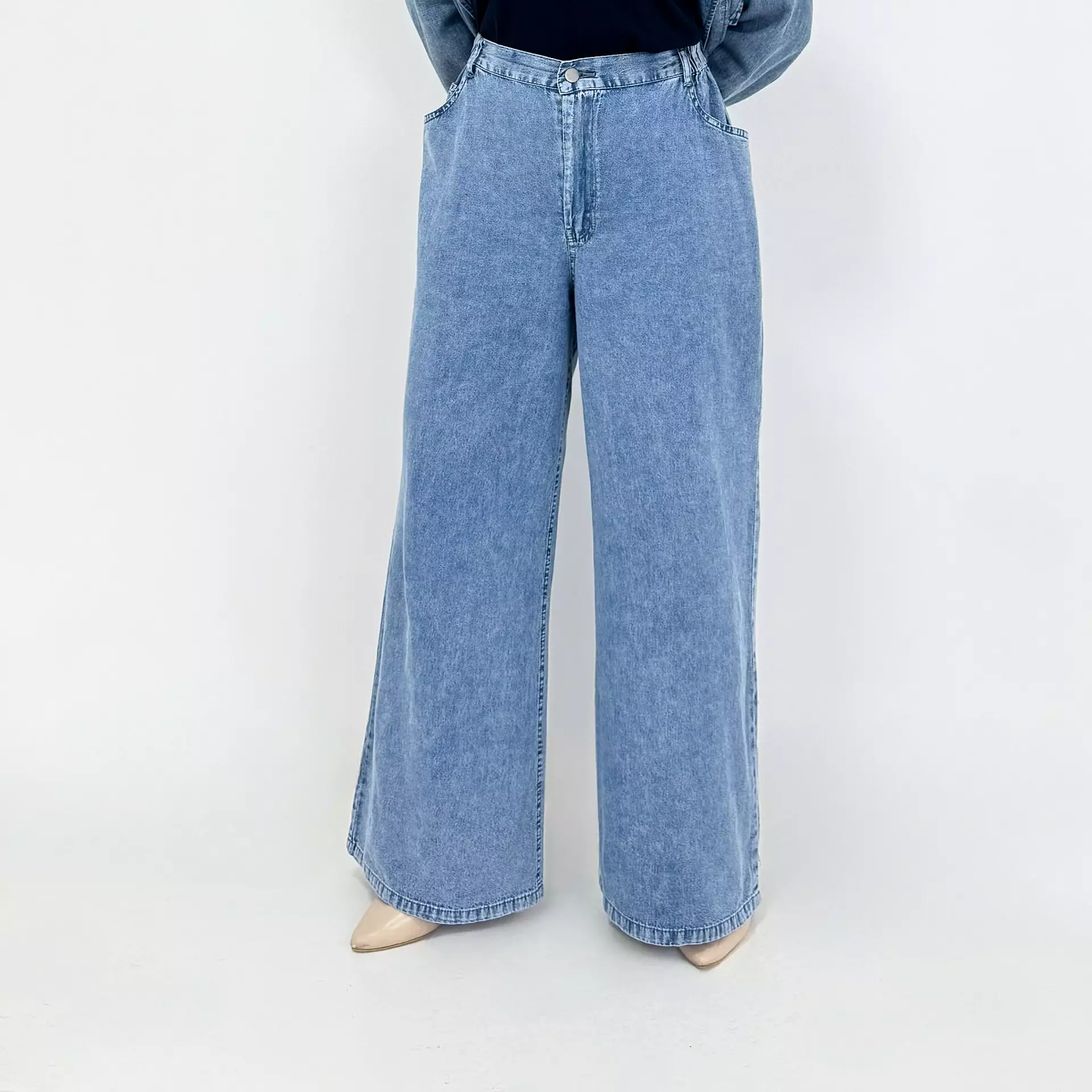 Meiza Set Denim Pants SNOW BLUE