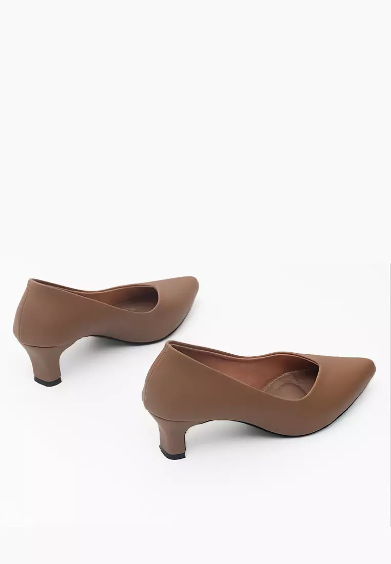 VIVI NICI - Anne Sepatu Wanita Hak 5 cm Milk Coffee