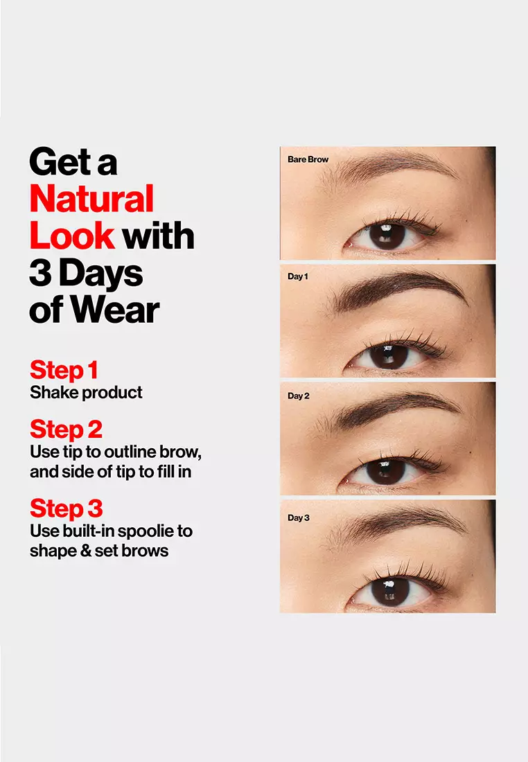 Revlon ColorStay™ Semi-Permanent Brow Ink 3-Day Wear, Waterproof, Smudge-proof, Transfer-proof Soft Brown