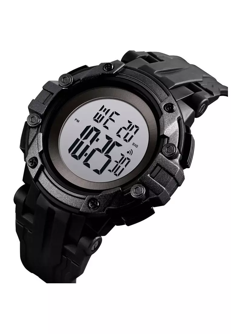 Jam Tangan Casual Digital Pria Water Resistant 50m Strap Tali Material PU MM99 ORIGINAL