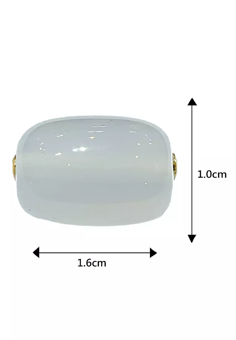 [SPECIAL] LITZ 18K Jade Pendant With 14K Gold Plated 925 Silver Chain JP007