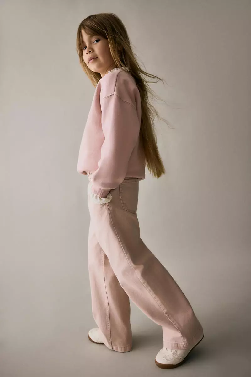 Wide Leg paper bag jeans