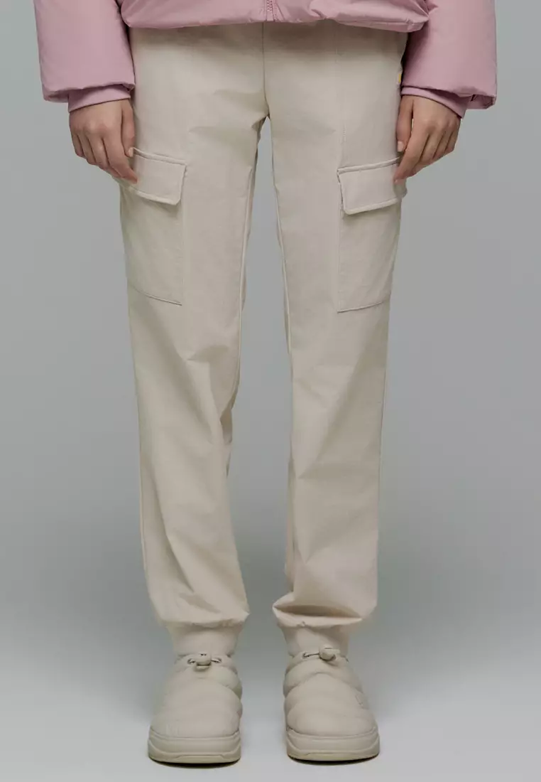 女裝ARCHELON梭織彈性運動束腳長褲