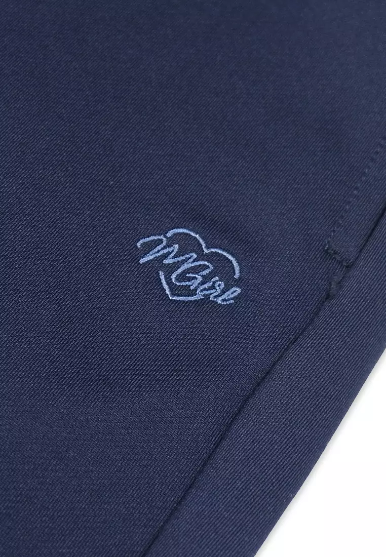 Girls Fleece Jogger Pants with Embroidery