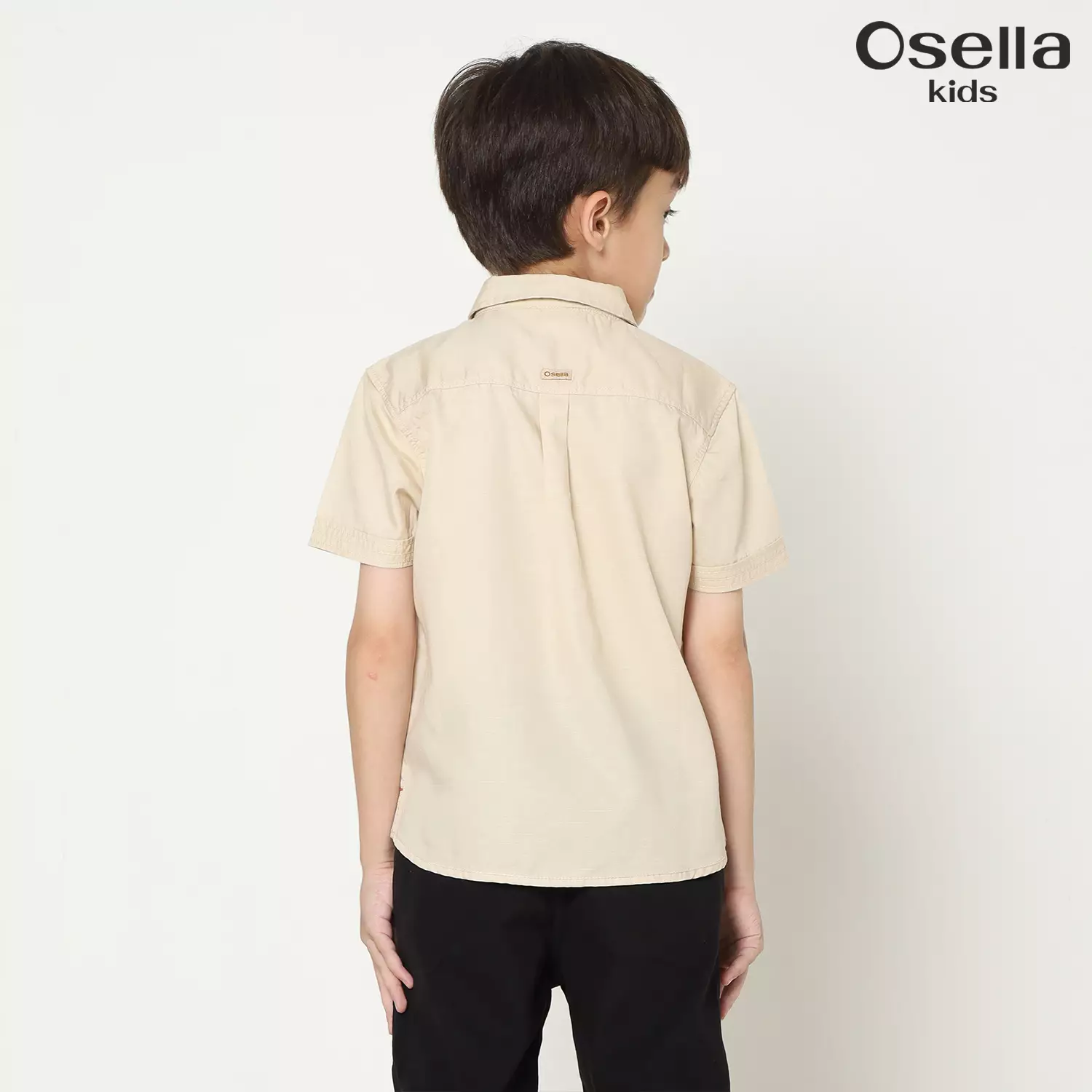 Osella Tencel Slub Short Sleeve Shirt 2232500389 | Atasan Kemeja Lengan Pendek Anak Laki Laki