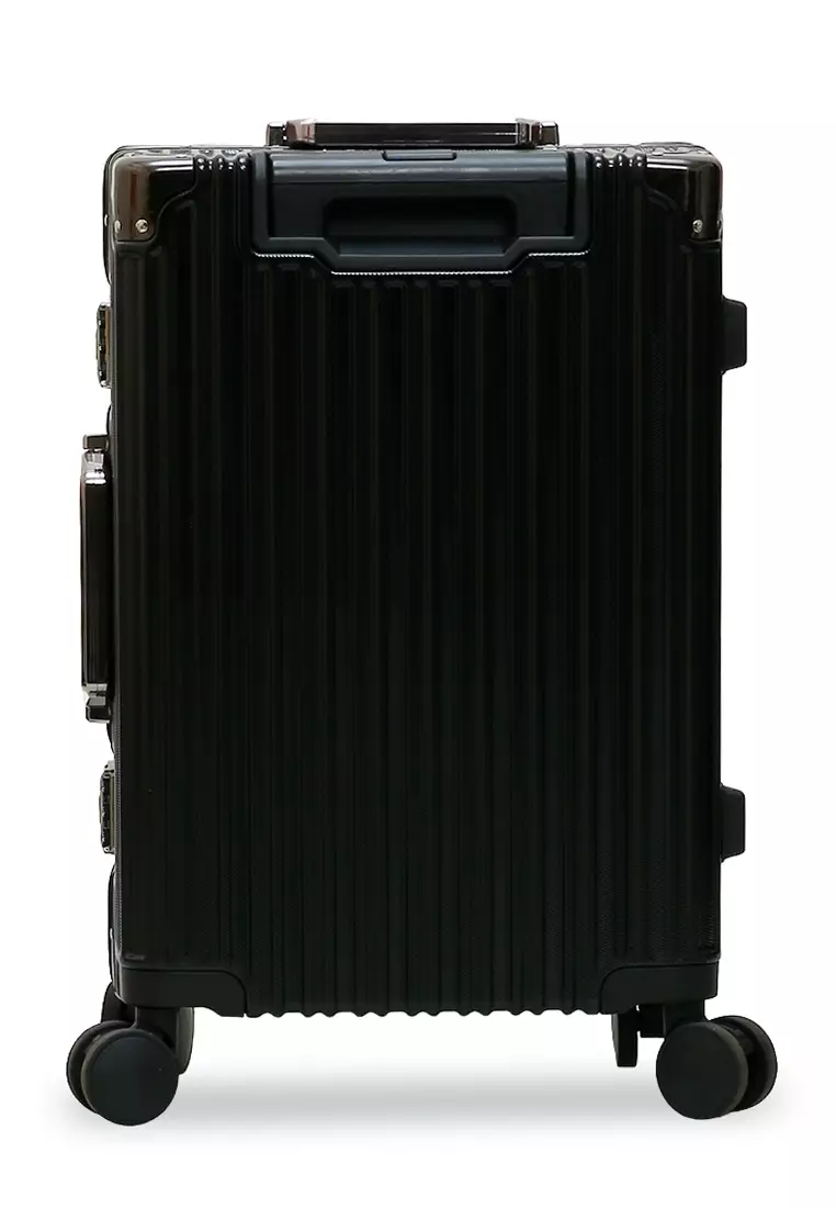Carlton Koper Alumunium Frame Size 20 Inch Suitcase Unisex TSA Lock Material Polycarbonate ORIGINAL - Black