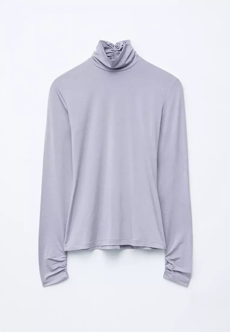 Slim Fit Turtleneck Top