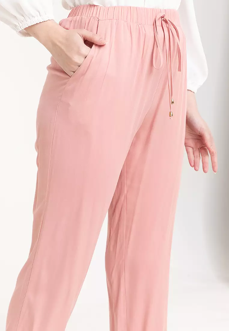 Chie Elastic Waist Relaxed Pants
