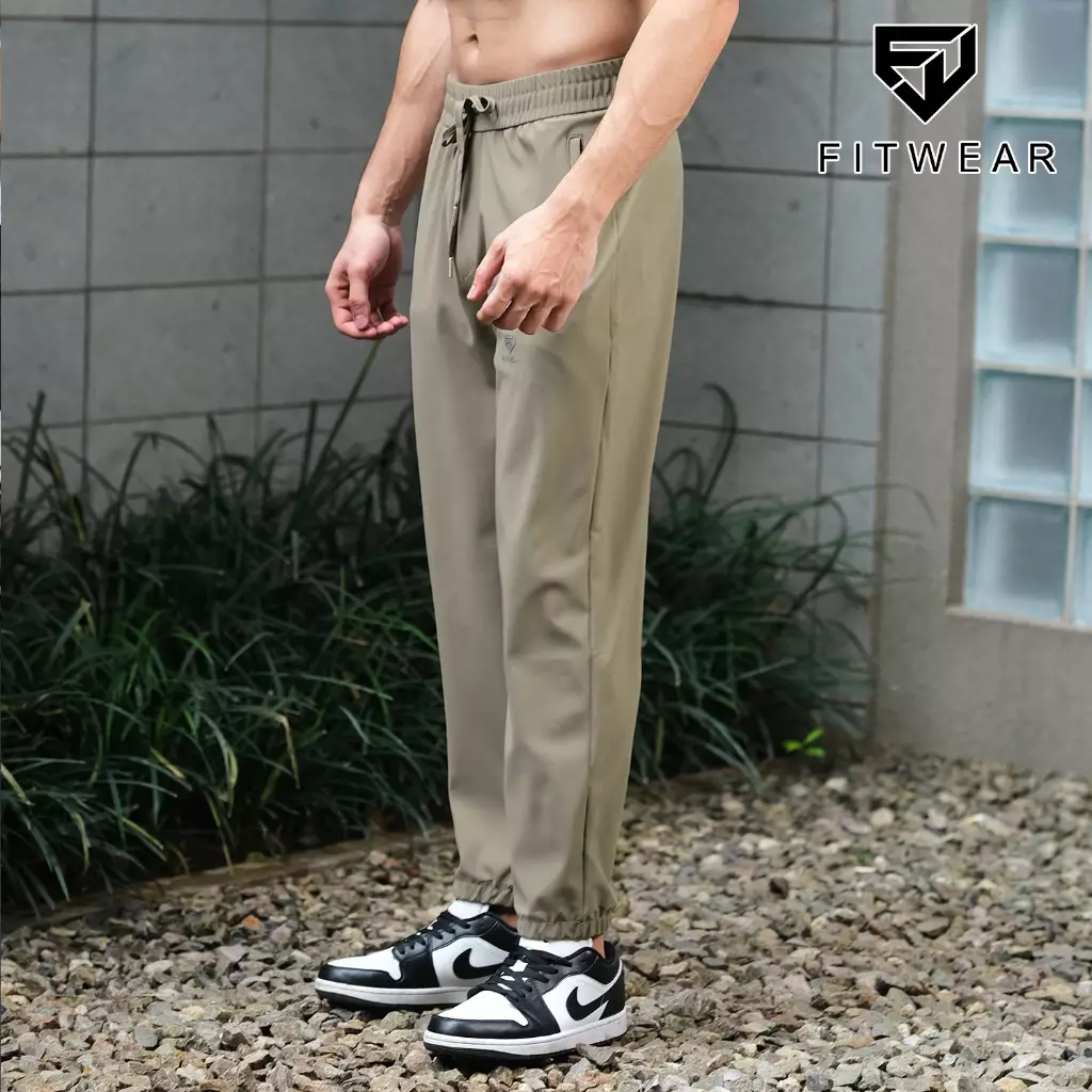 Fitwear Jogger Olahraga Pria ANTHONY STRETCH DRYFIT POCKET - KHAKI