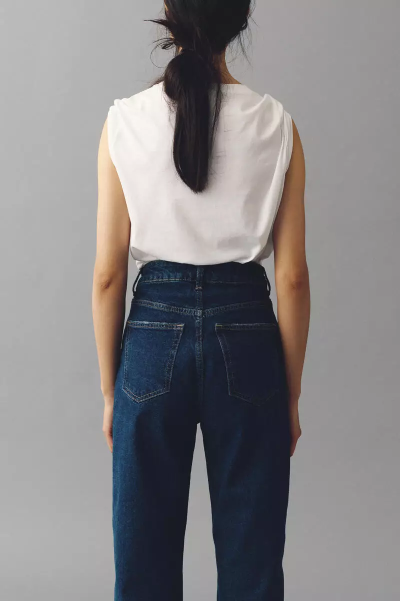 Mom Slim Fit High Waist Ankle Jeans