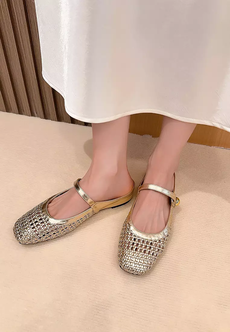 Mesh Hollow Strap Slip-Ons GH796-19