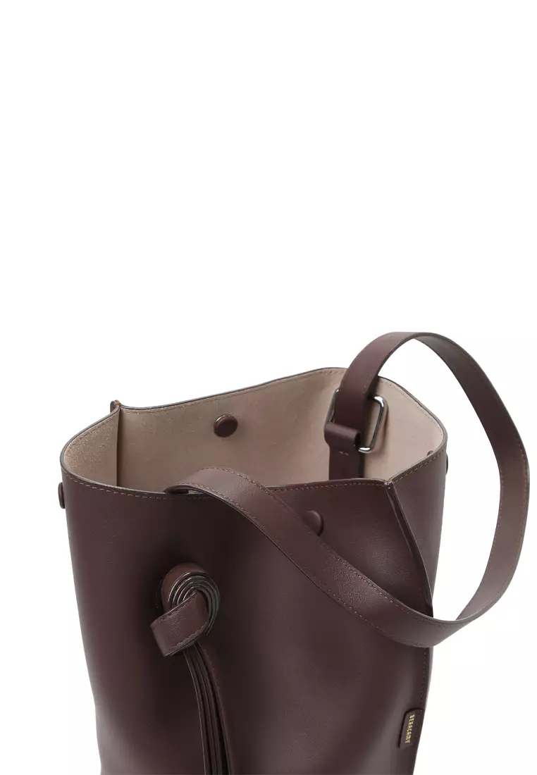 ORUKAMI Knot Bucket Bag Small - Cacao