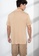 Origin by Zalora beige Relaxed Polo Neck Top made from Tencel D078FAACB5F705GS_2