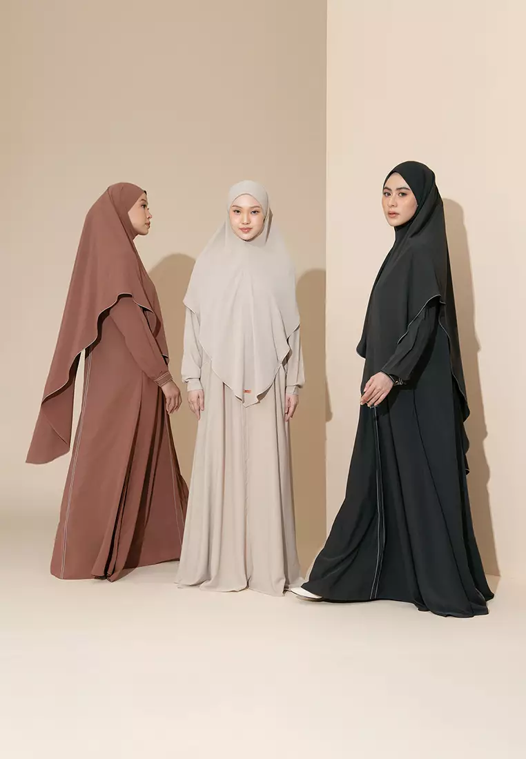 Humaya Abaya Set Nude Pink