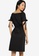 ZALORA BASICS black Square Neck Dress with Tie Detail 49AE4AA63849E4GS_1