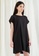 SALIENT LABEL black Lou Viscose Side Zip Dress in Tricorn Black F865DAACA7A0E5GS_3