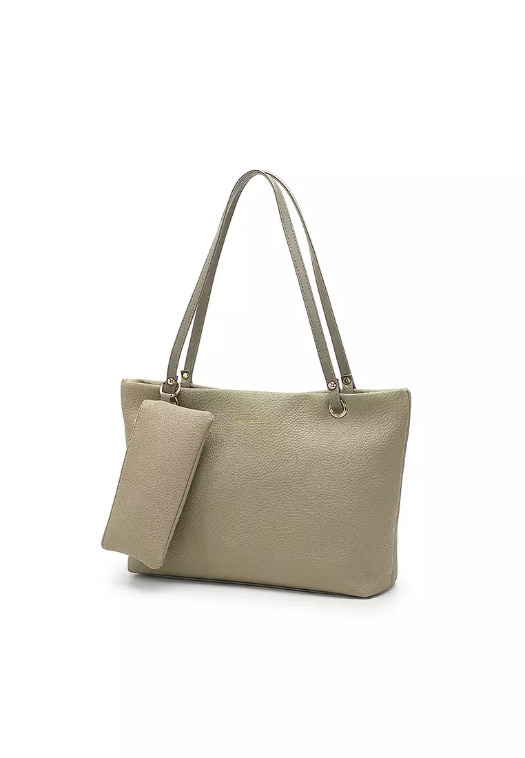 Women's 2-in-1 Tote Bag & Pouch - Green