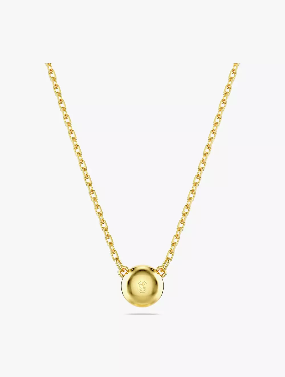 Imber Pendant, Round Cut, White, Gold-Tone Plated - White