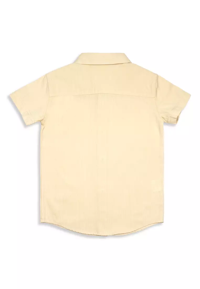 Boys Woven Polo with Chest Pocket