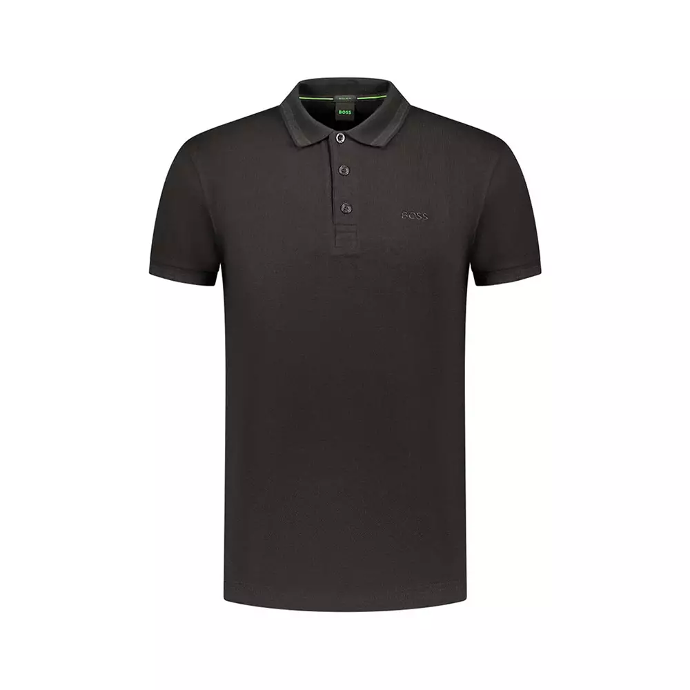 Style Paddy Contrast Logo Polo Shirt Black