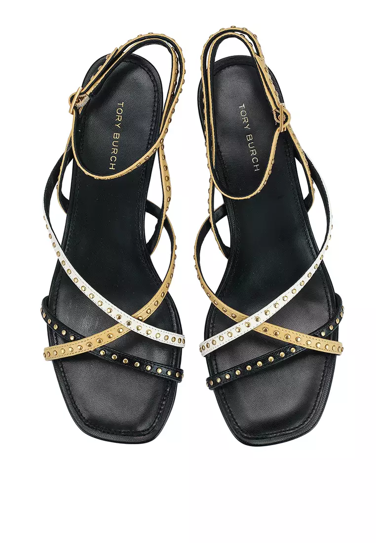 Buy TORY BURCH Capri Stud Low Heel Sandals 45 (nt) 2024 Online | ZALORA ...