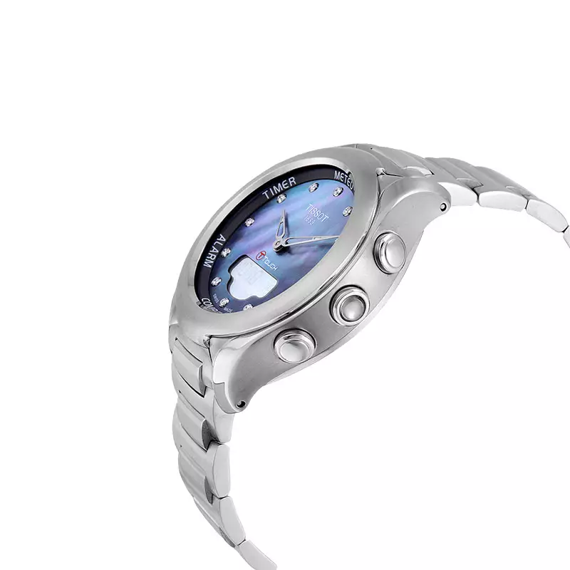 Jam Tangan Wanita TISSOT T-Touch T075.220.11.106.01 Expert Solar Mother of Pearl Dial Stainless Steel Strap