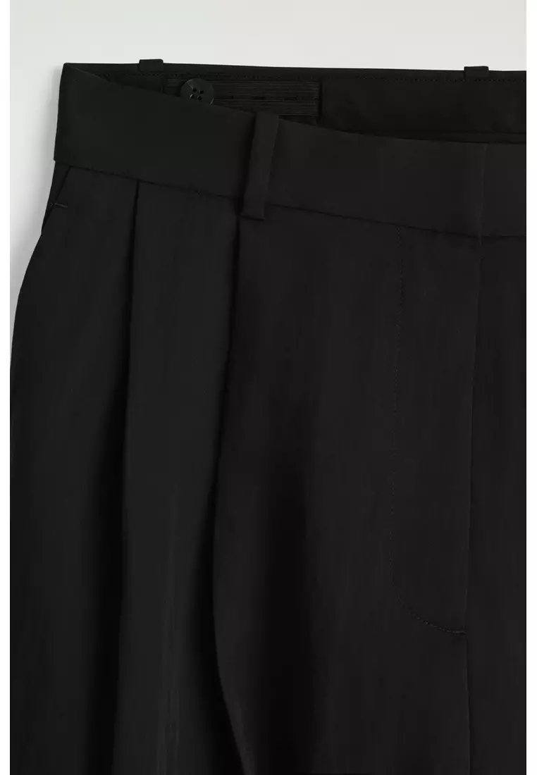 RELAXED FLUID WIDE-LEG TROUSERS