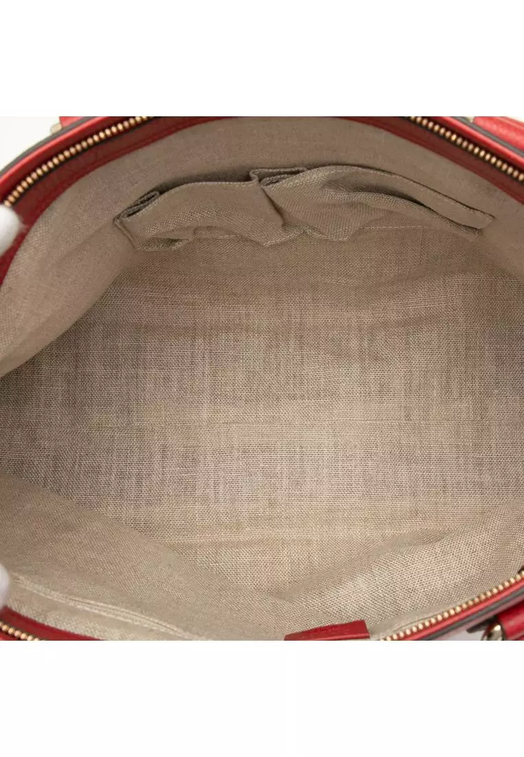 Pre-Loved Gucci Leather Bamboo Tassel Satchel