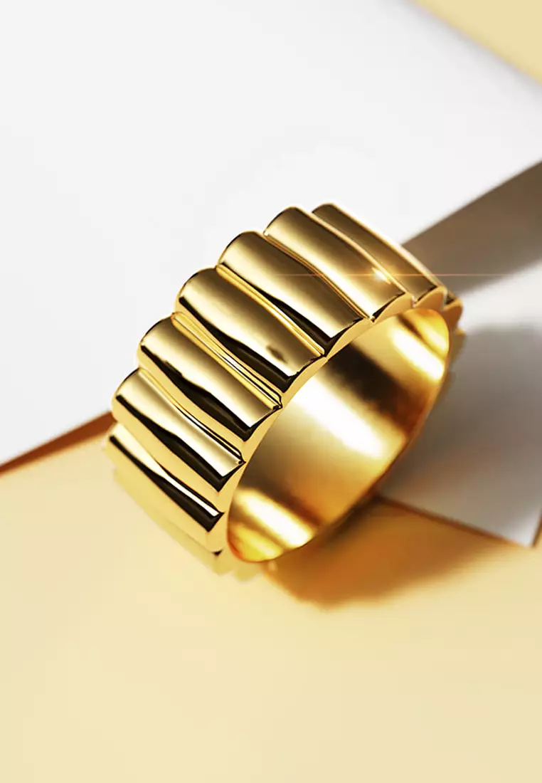 Aurum Circle Gold Layered Ring