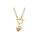 Glamorousky white Fashion Temperament Plated Gold 316L Stainless Steel Irregular Heart Pendant with Pink Cubic Zirconia and Imitation Pearl Necklace 3F9B7AC5699F09GS_1