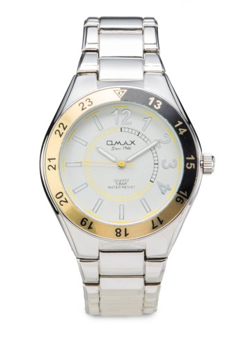 OMAX DBA649S 圓框鍊錶, 錶類,esprit 品牌 不銹鋼錶帶