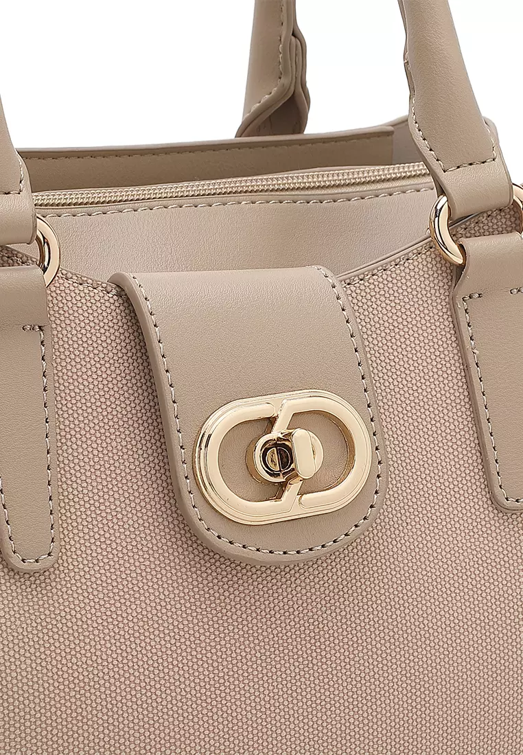 Women's Top Handle Bag / Sling Bag / Crossbody Bag - Apricot