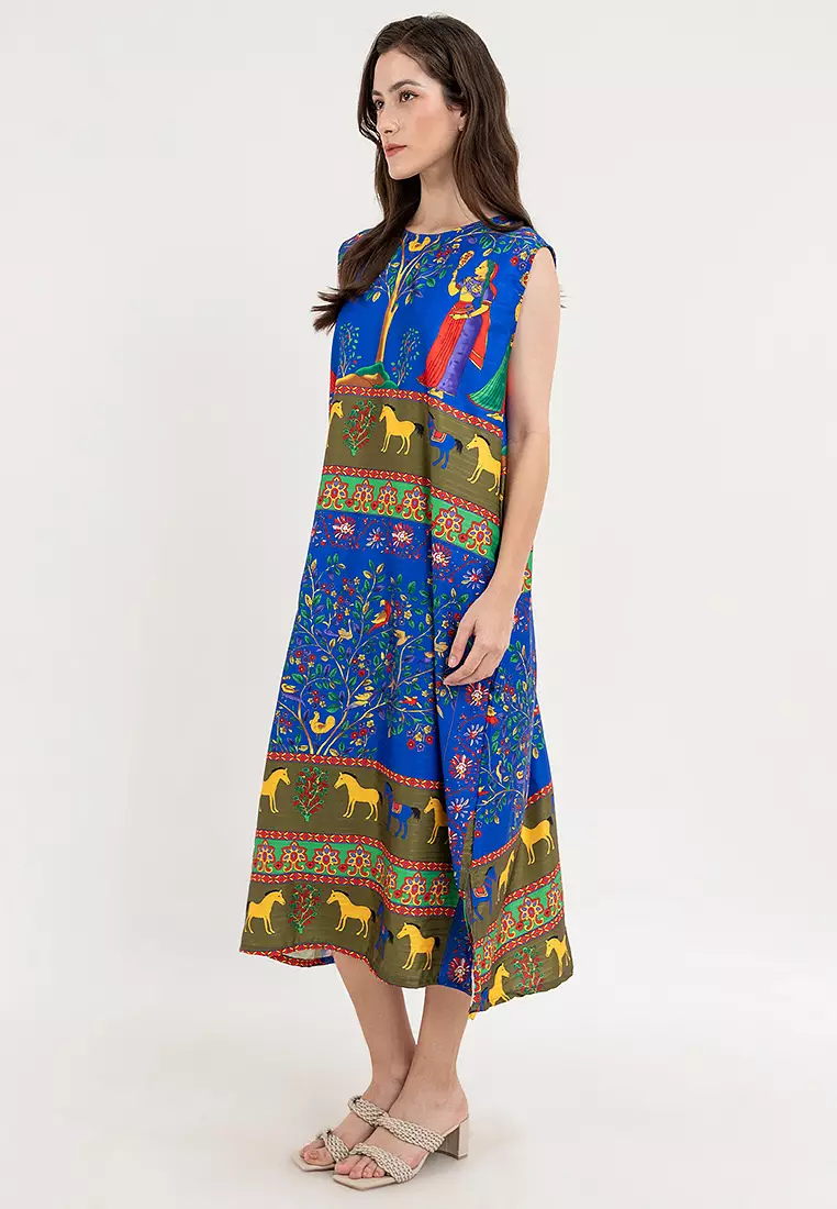 Erin Egyptian Print Dress