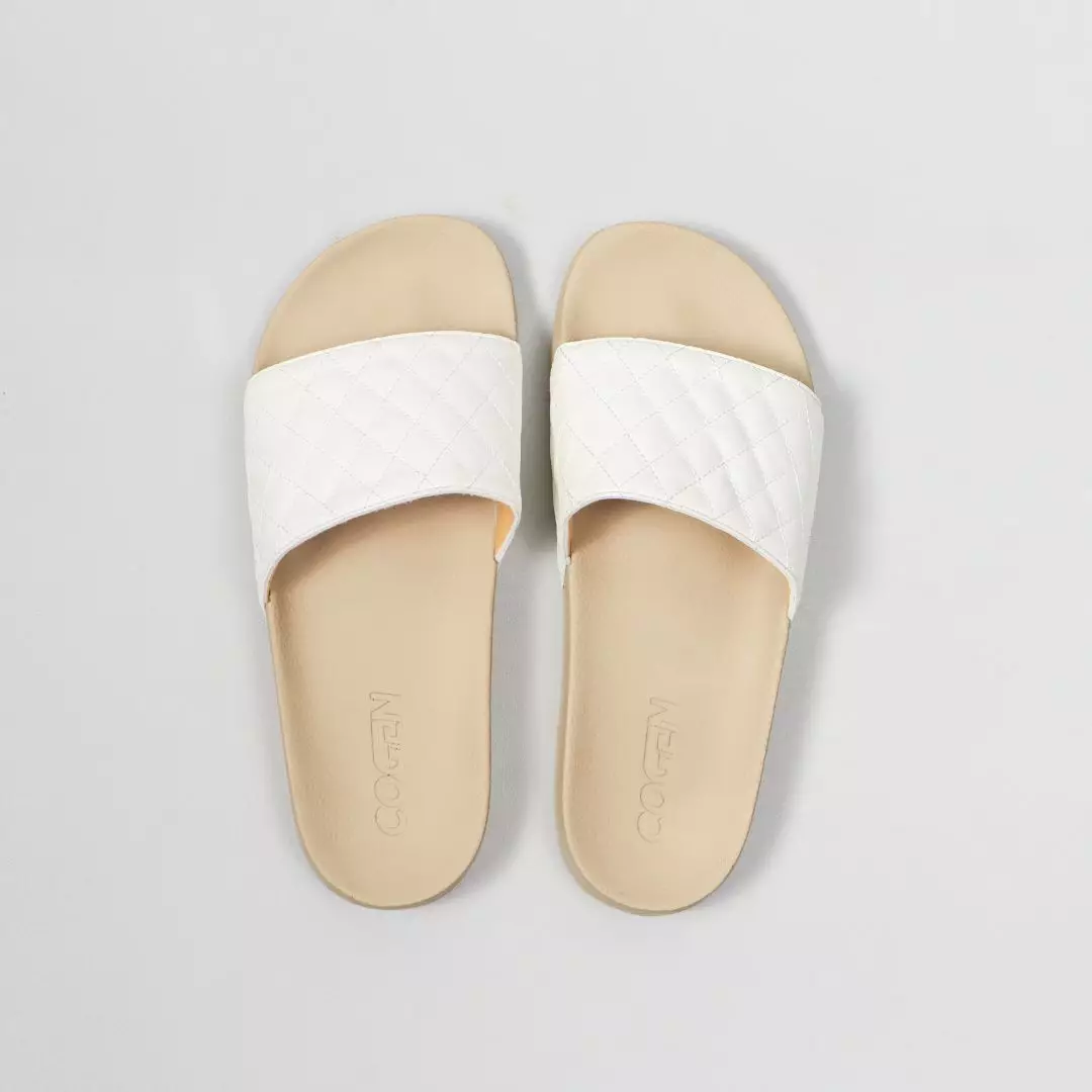 Cogen Sandal Pria Sendal Slide Slipper Selop Sandals Original Creme Series - White