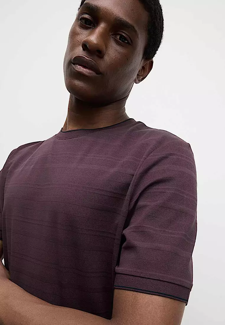 Pure Cotton Textured T-Shirt