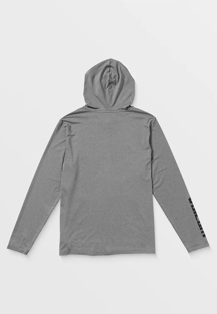 MTG MODSTONE LOOSE ZIP LONG SLEEVE RASHGUARD HEATHER GREY