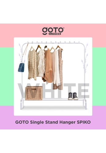 Jual Goto Hardware Goto Spiko Single Stand Hanger Rak Besi Gantungan Baju Pakaian Original Zalora Indonesia