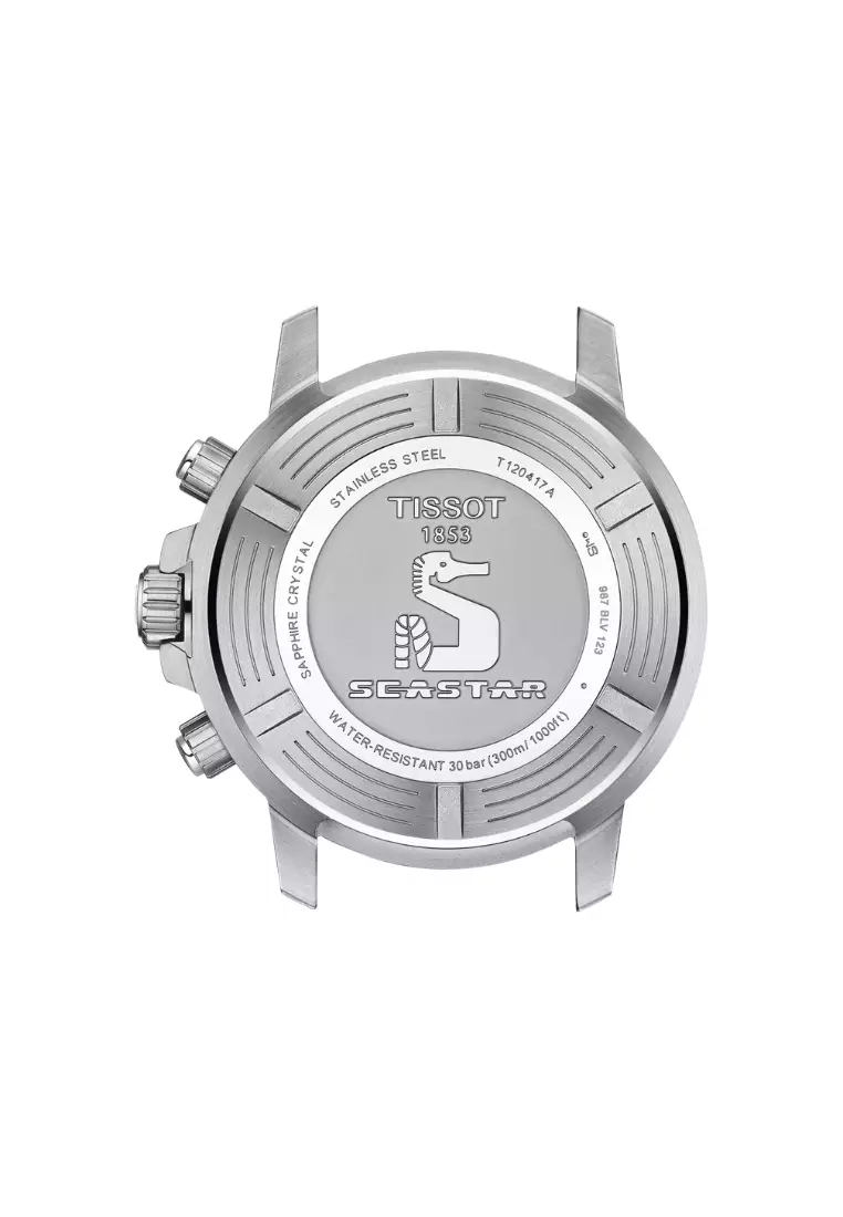 Tissot Seastar 1000 Chronograph 45.5mm Graded Green-Black Dial Stainless Steel Band Quartz Watch T1204171109101