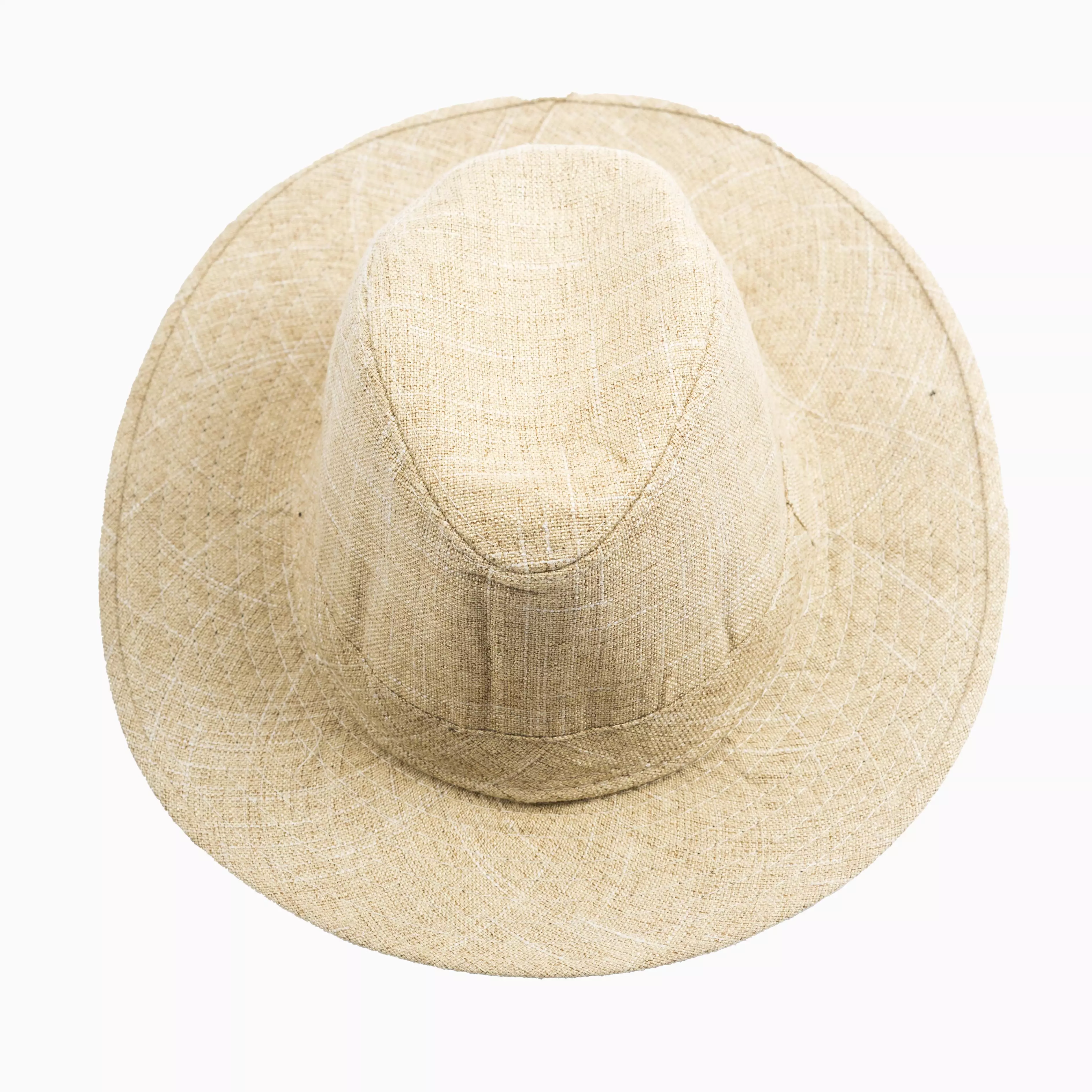 Houseofcuff Topi Panama Hat Fedora Pantai Cowboy Lebar Unisex Beige