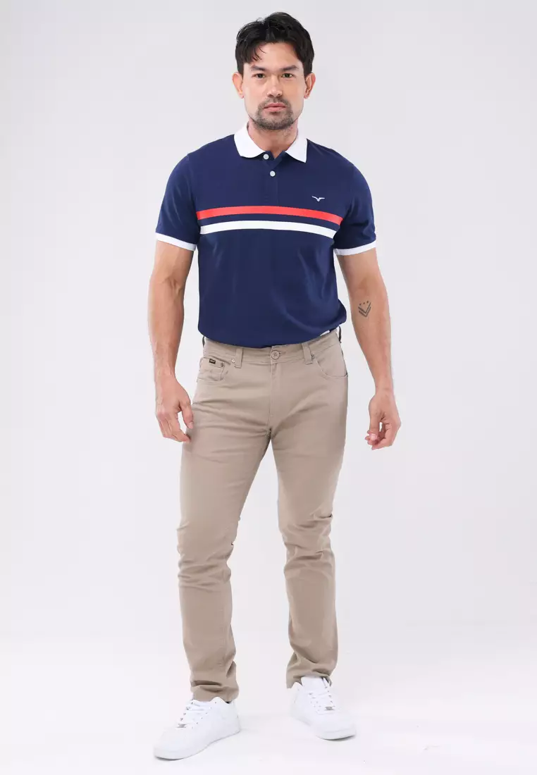 Colored Long Pants Slim Tapered Stretch