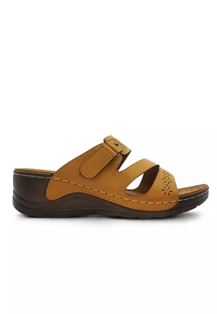 Buy POLO HILL POLO HILL Ladies Velcro Buckle Wedge Sandals 2024