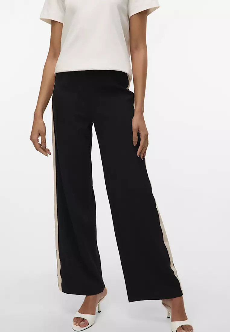 Mid Waist Wide Panel Pant