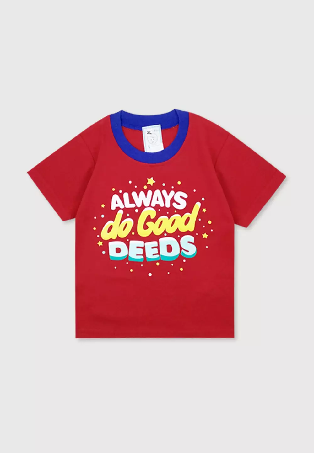 Wakakids Setelan Bayi Laki Laki Baju Lengan Pendek Anak Usia 12 Bulan Hingga 18 Bulan Set Celana Jeans Motif Always De Good 3039 Merah