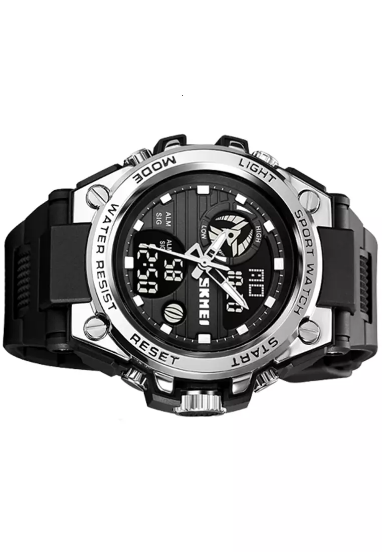 Jam Tangan Analog Digital Pria Waterproof Many Function Strap Tali Material PU Silicone IR77 ORIGINAL