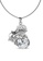 Her Jewellery silver Cupid Pendant (White Gold) - Made with premium grade crystals from Austria E76B7ACD2CDEF6GS_1