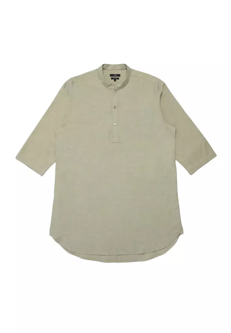 JOBB Hasbi Baju Koko Pria Lengan Pendek Regular Fit Light Olive
